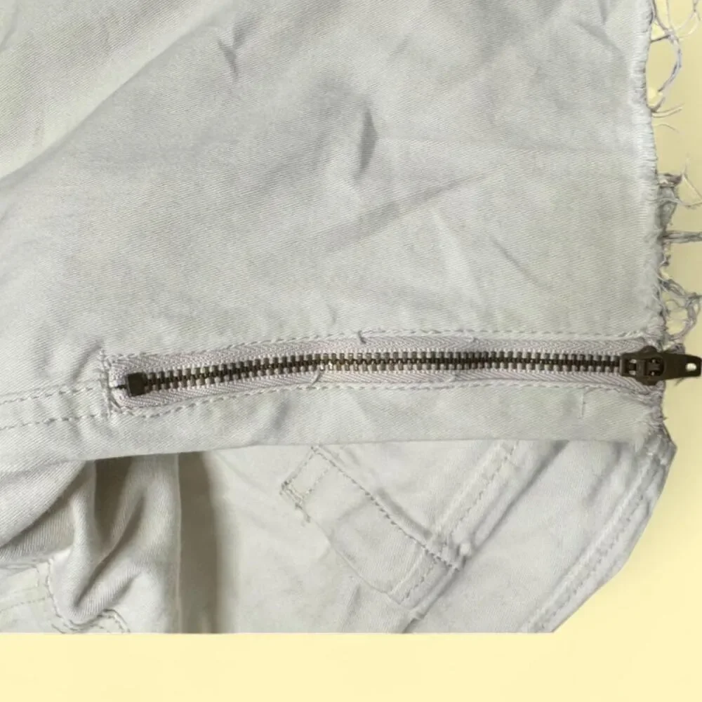 Hollister-co Women's Cream and White Trousers